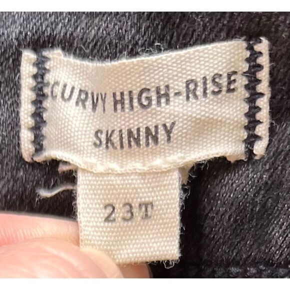 NWT Madewell Tall Curvy High-Rise Skinny Jeans in Black Sea, Size 23T - Picture 9 of 16